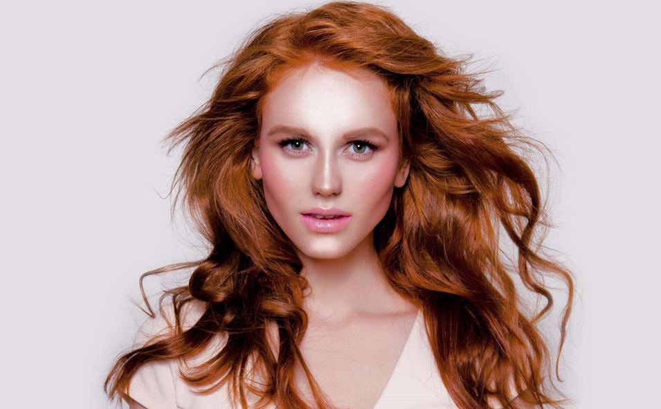 red hair with highlights